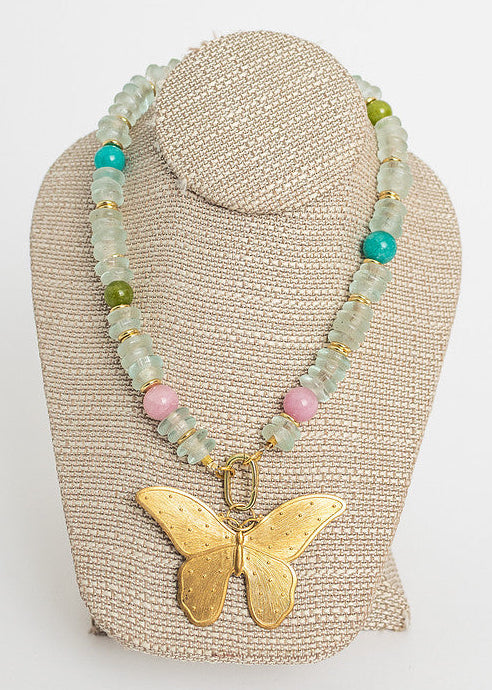 Lauren Necklace Clear Seaglass