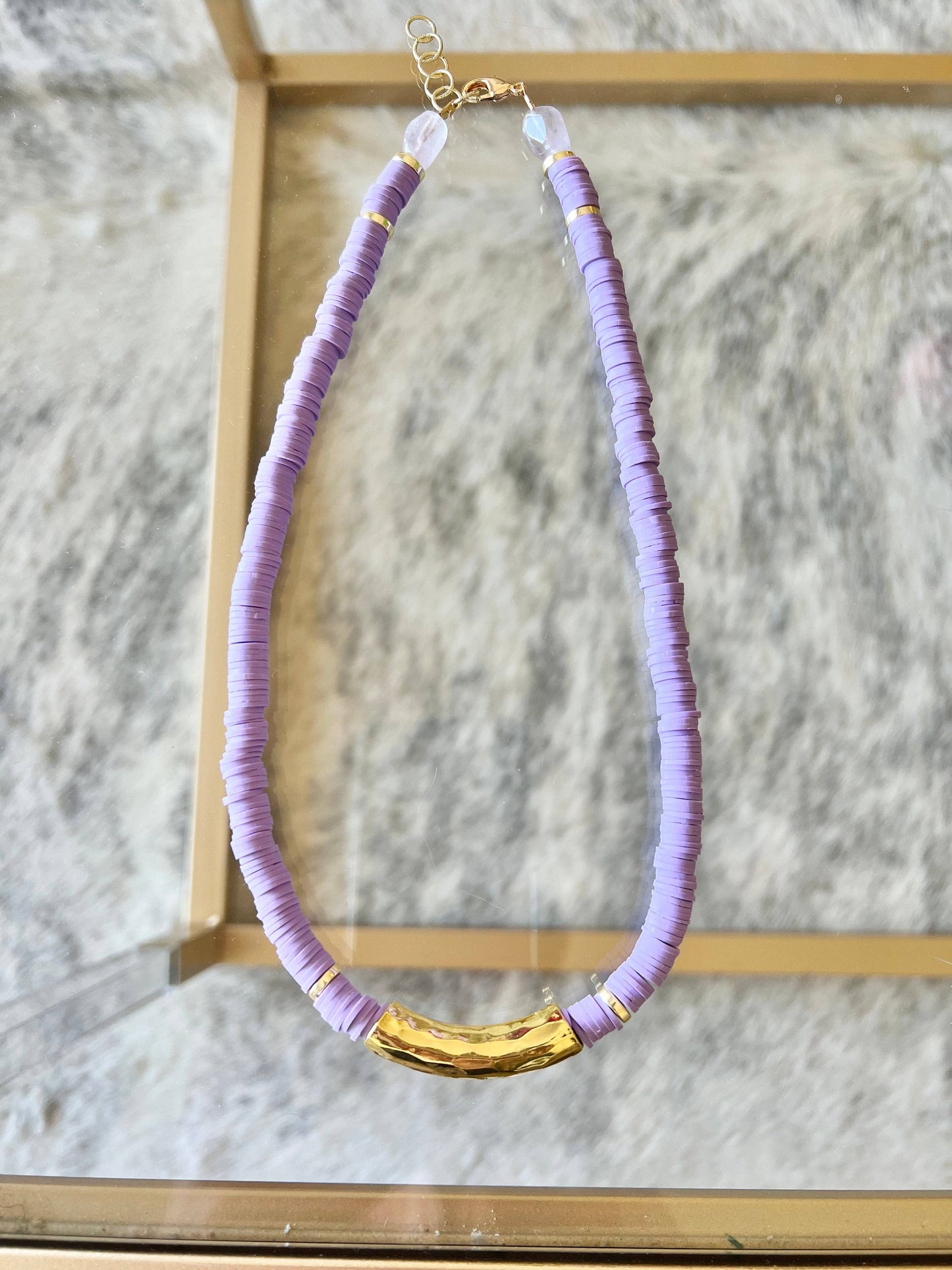 Grace Vinyl Necklace Lavender