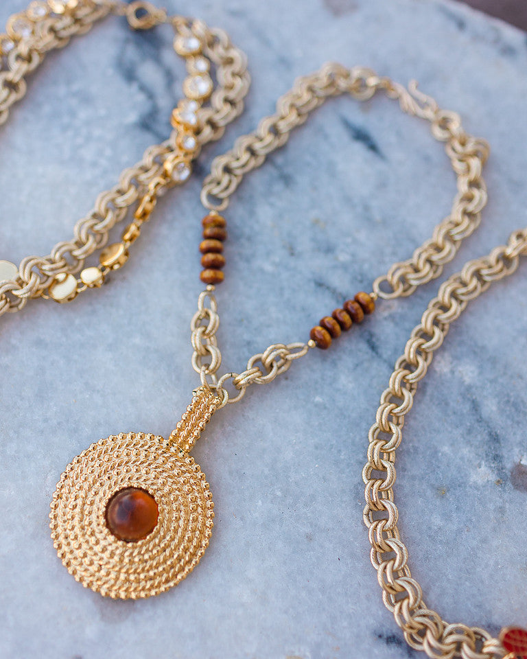 The Golden Age Antique Brooch Necklace
