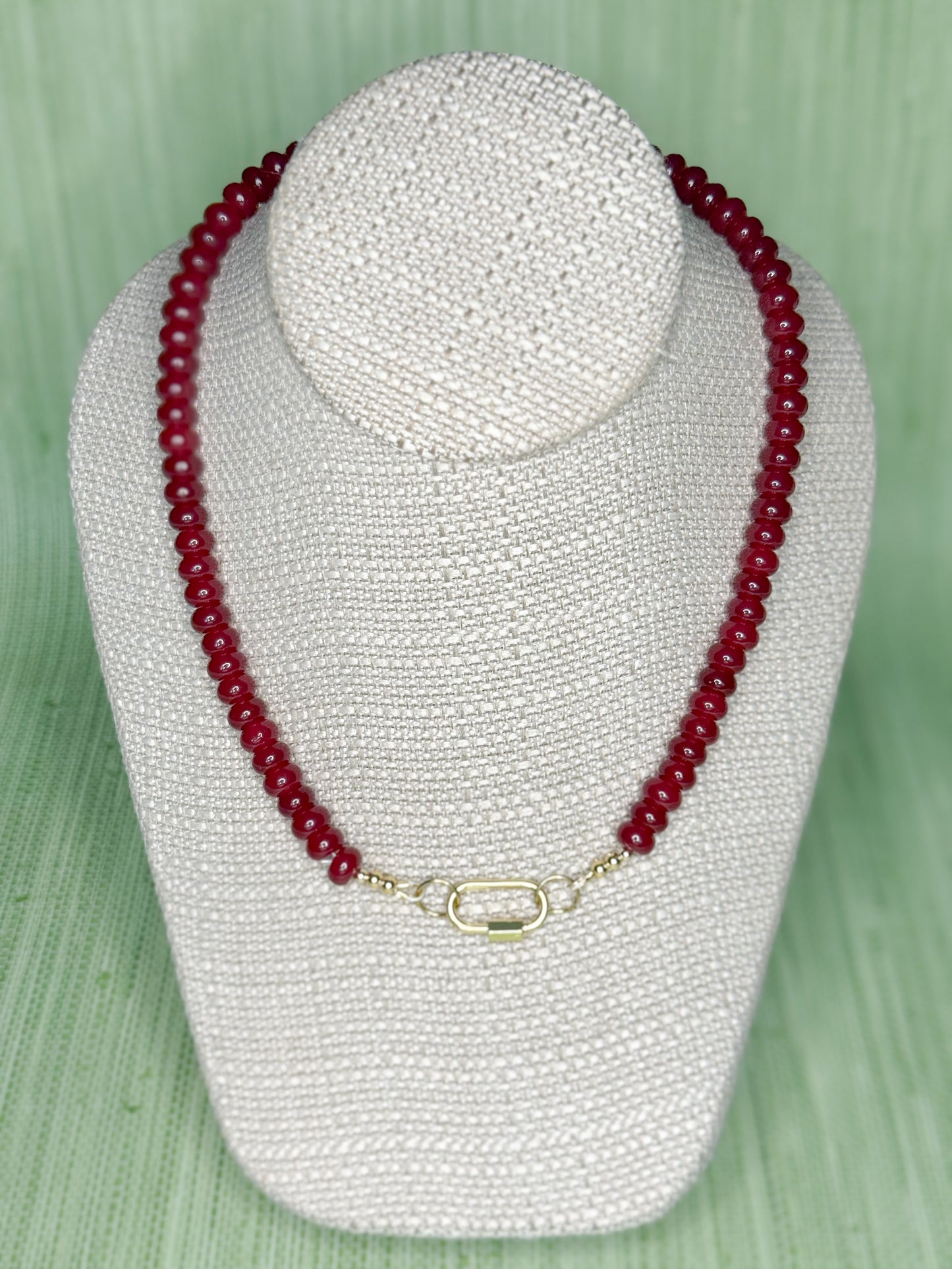 Candy Bead Necklace Crimson