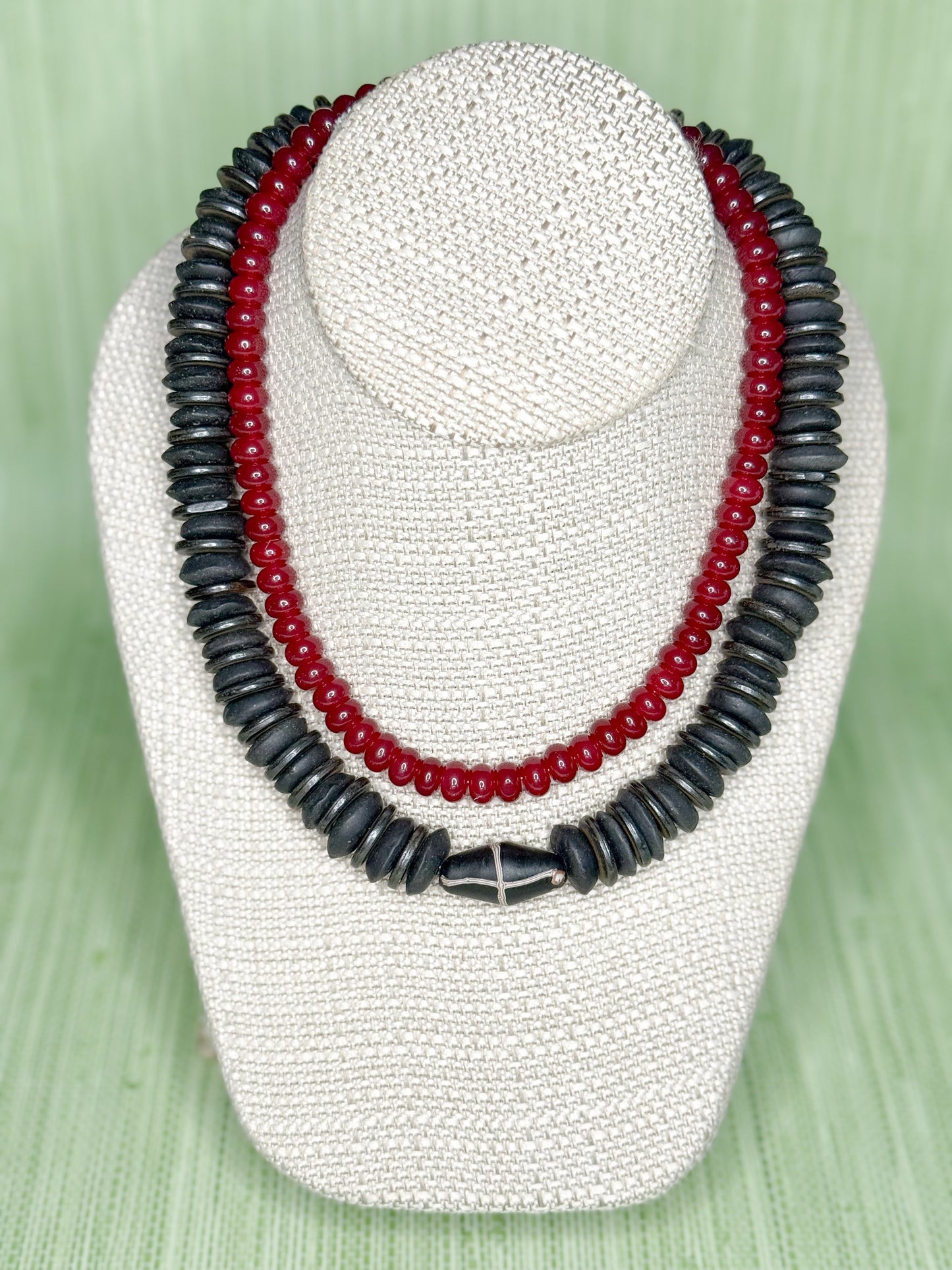 Candy Bead Necklace Crimson