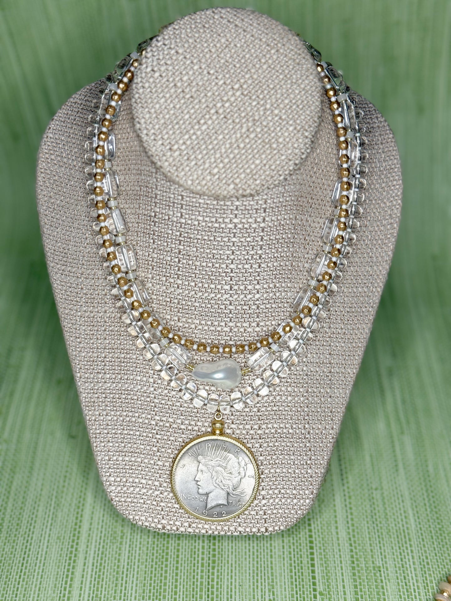 Acrylic Catherine Coin Necklace