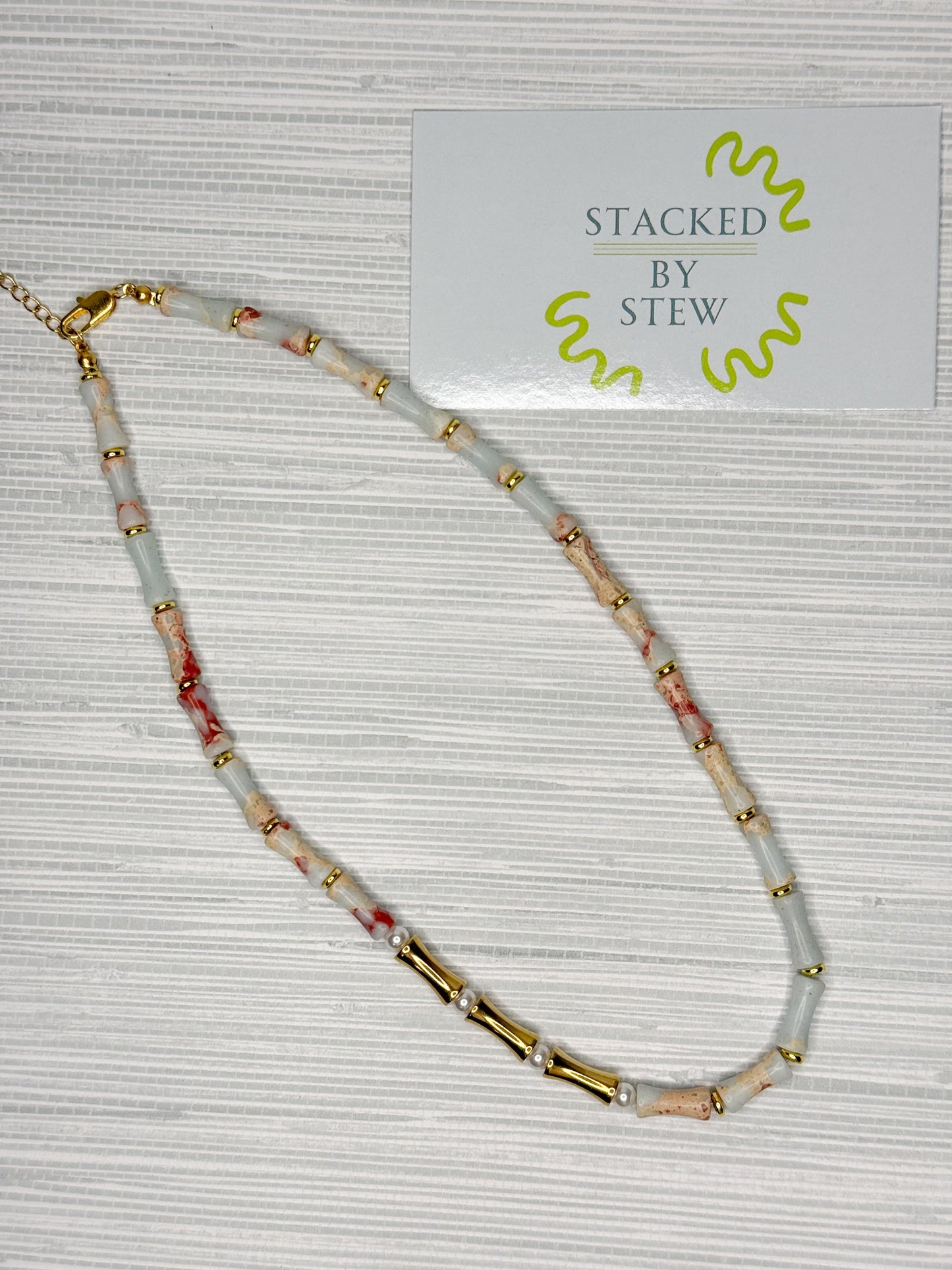 Bella Bamboo Necklace Quartz