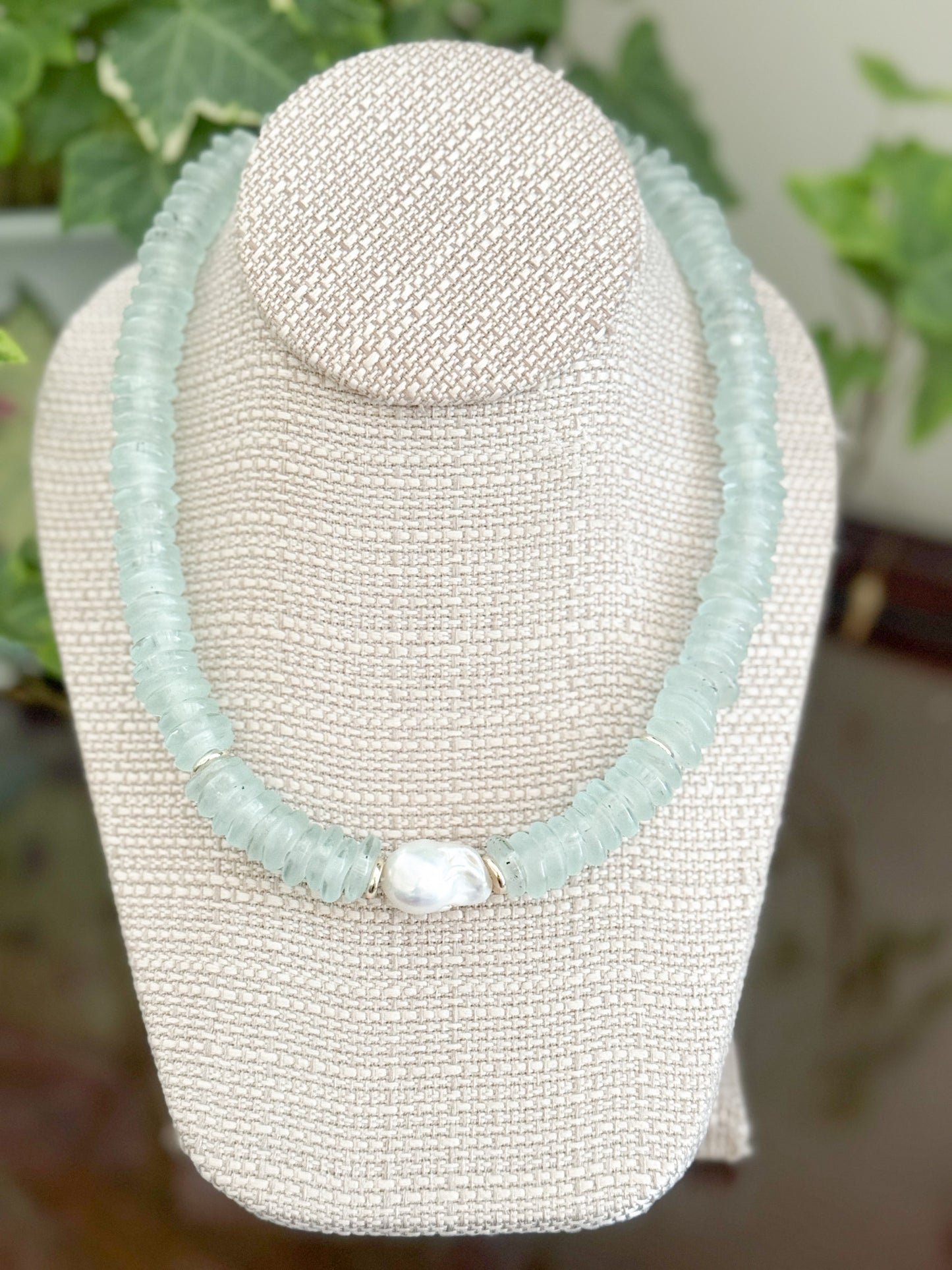 Bowen Necklace Seaglass Blue *WHOLESALE*