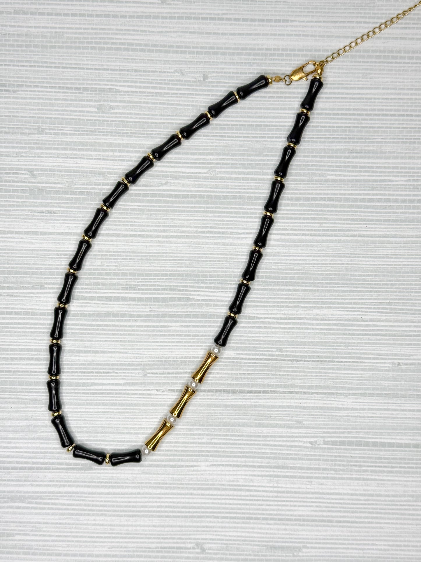 Bella Bamboo Necklace Black