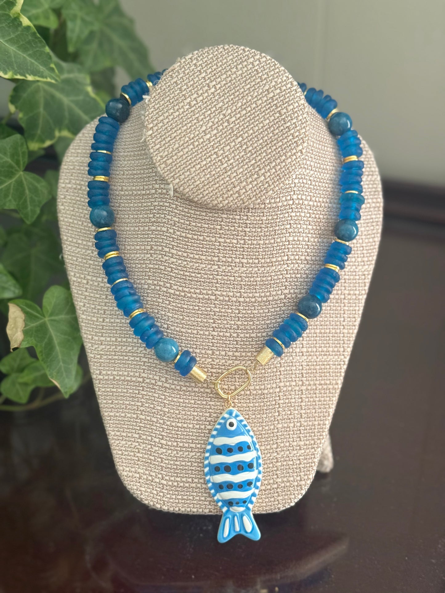Lauren Necklace Azul Seaglass