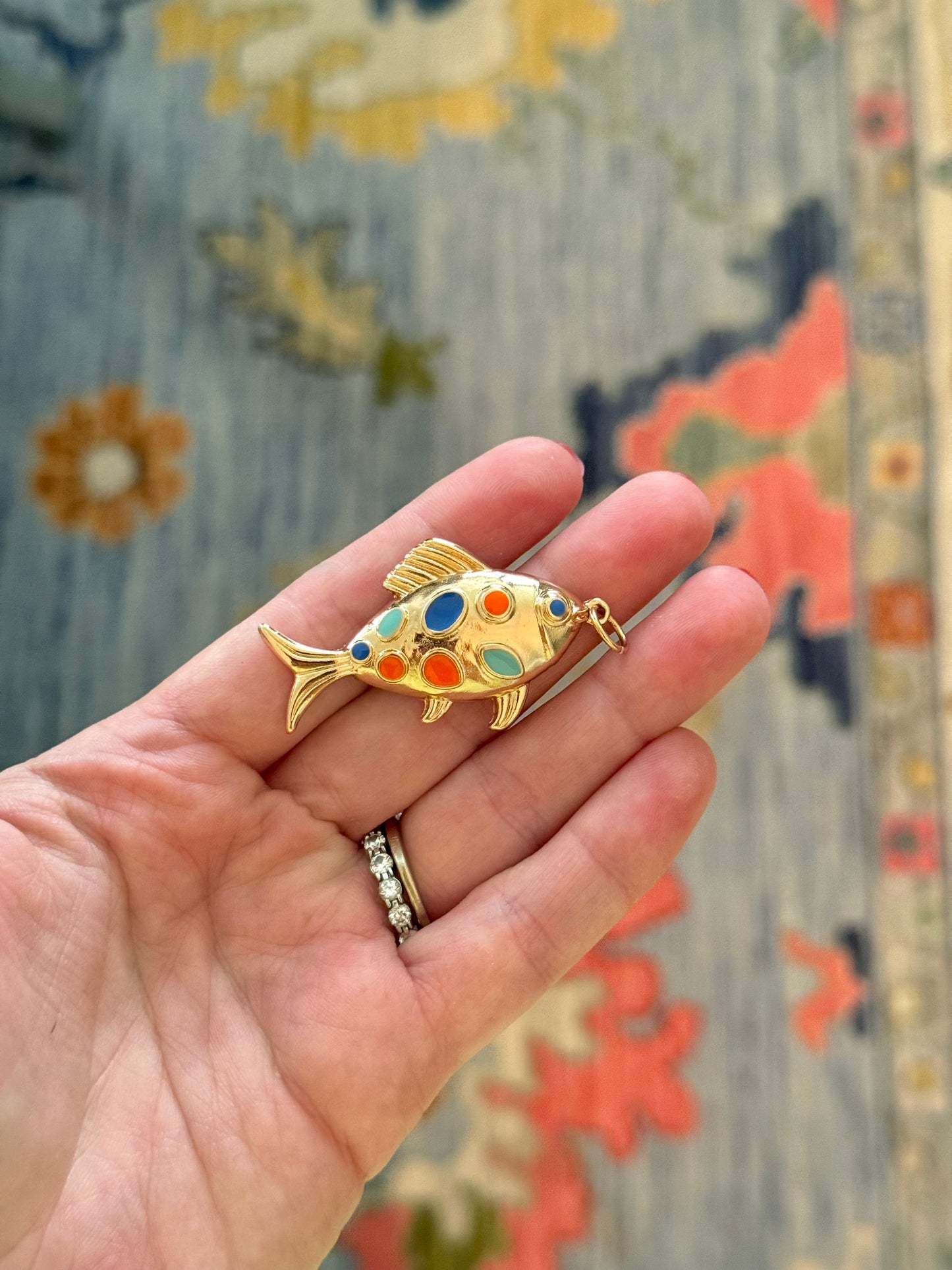 Gemstone Fish Charm