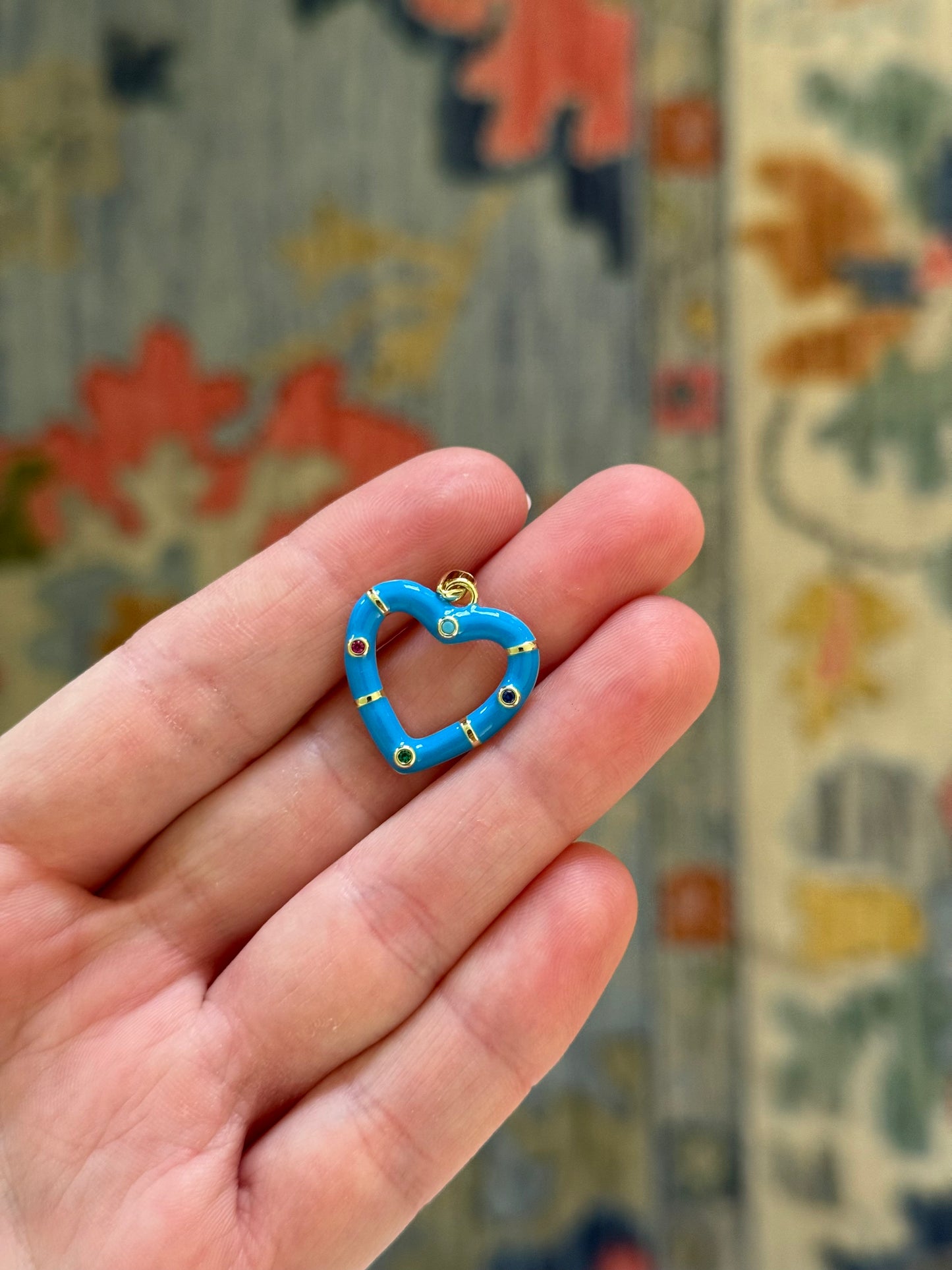 Blue Heart Charm