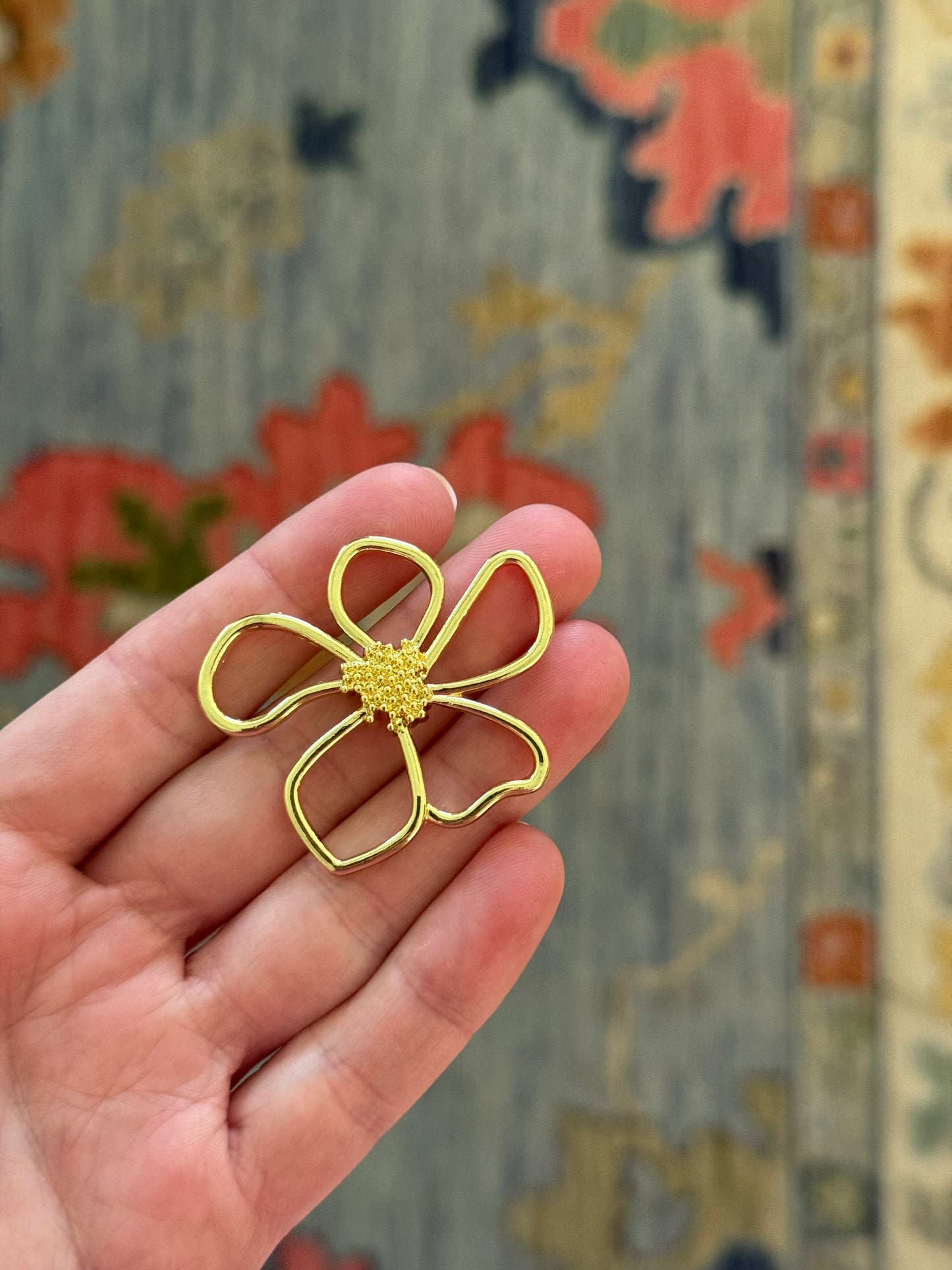 Golden Flower Charm