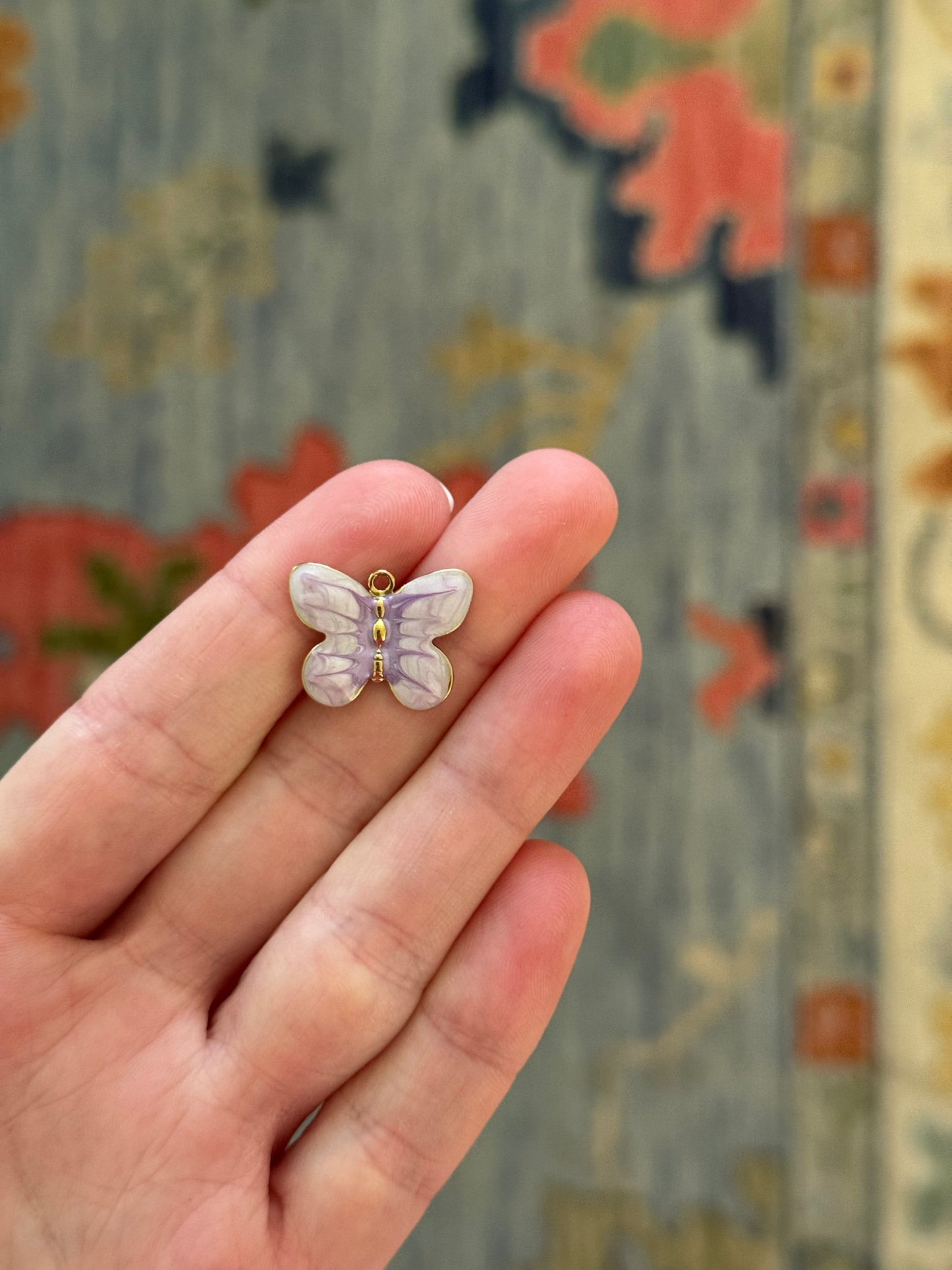 Lavander Butterfly Charm