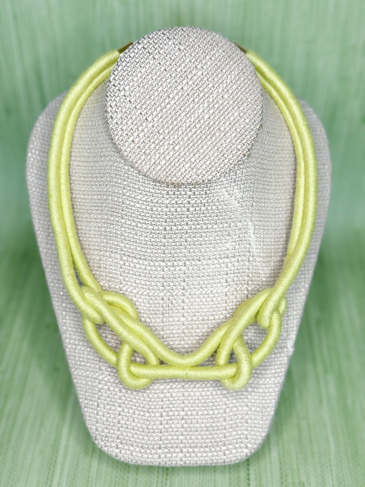 Double Knotty Necklace Lemon Lime