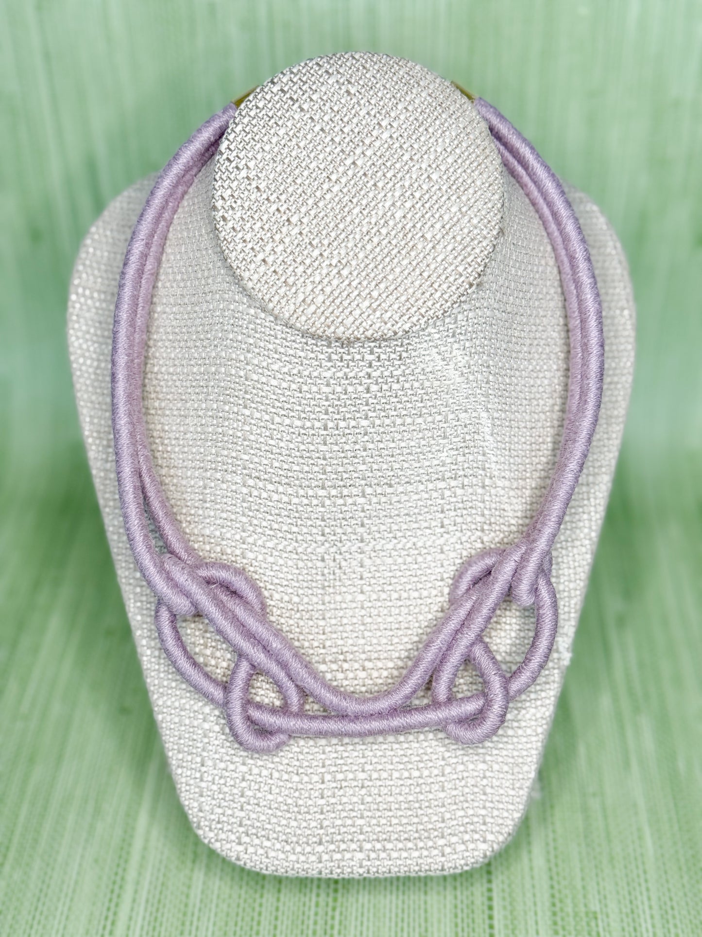 Double Knotty Necklace Lavender
