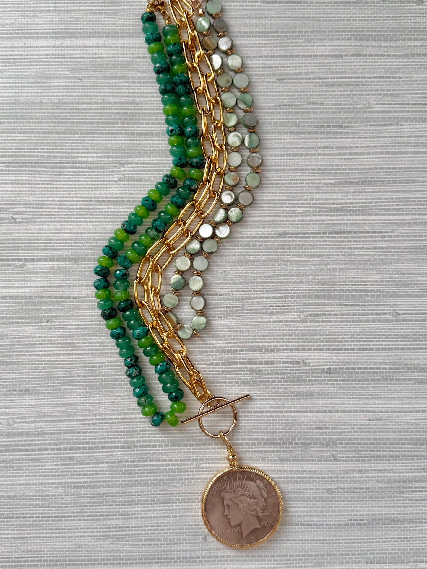 Catherine Patriotic Coin Necklace