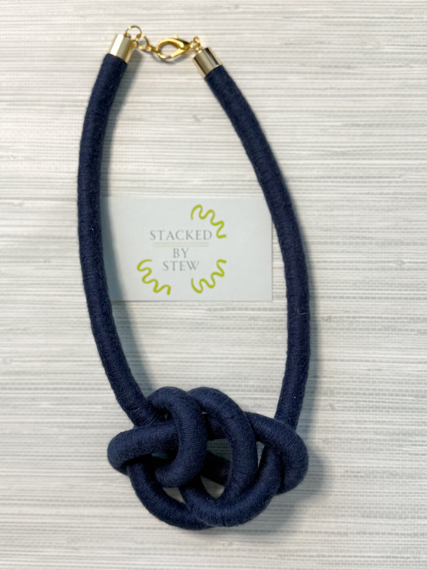 Knotty Necklace Navy