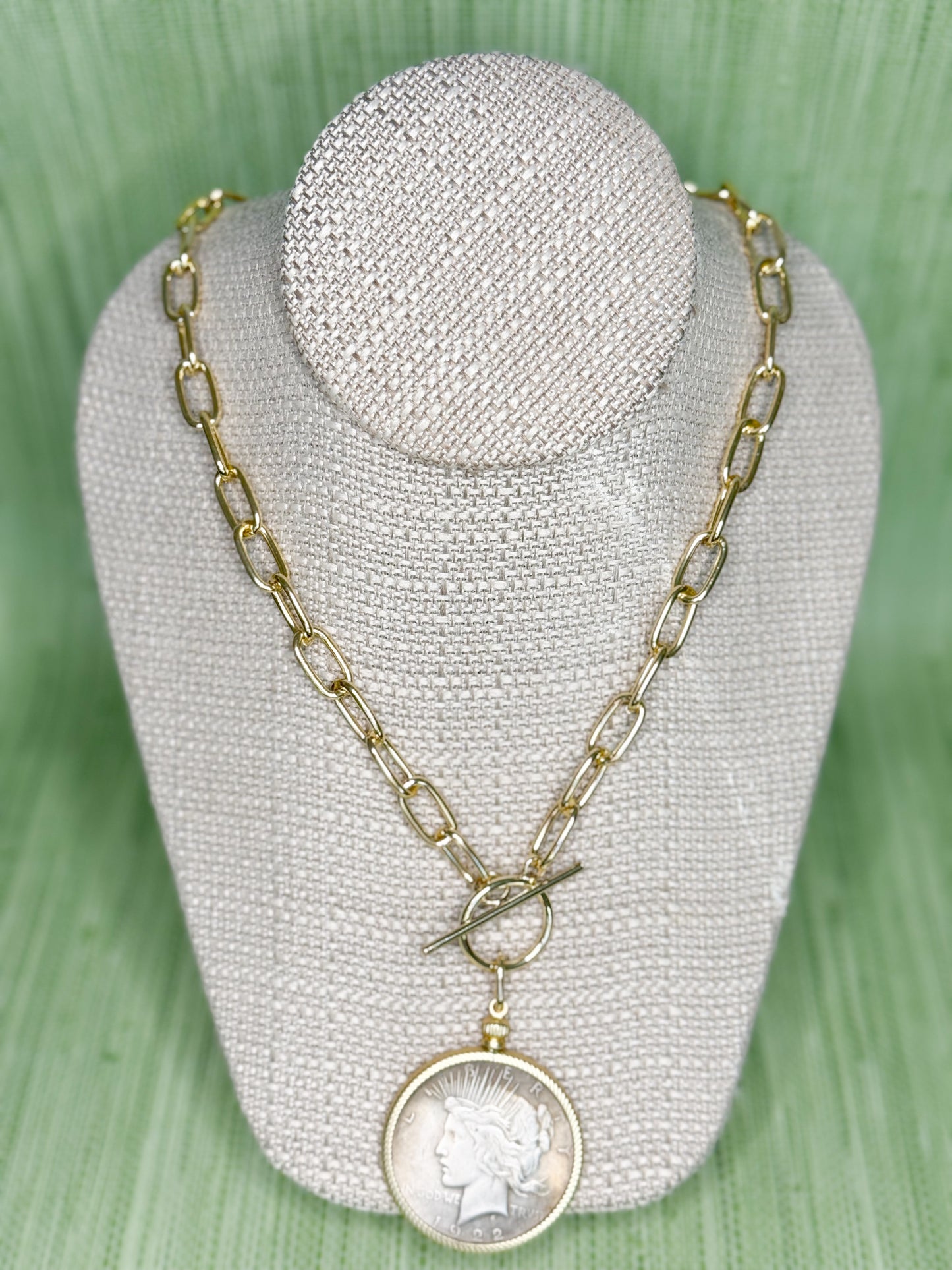 Catherine Patriotic Coin Necklace
