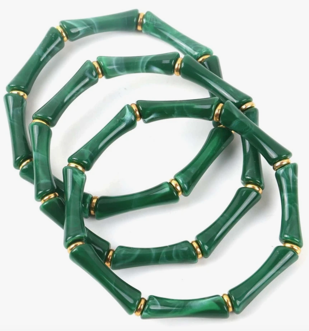 Birdie Bamboo Bracelets Green