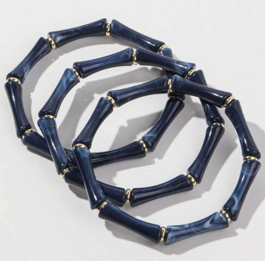 Birdie Bamboo Bracelets Navy