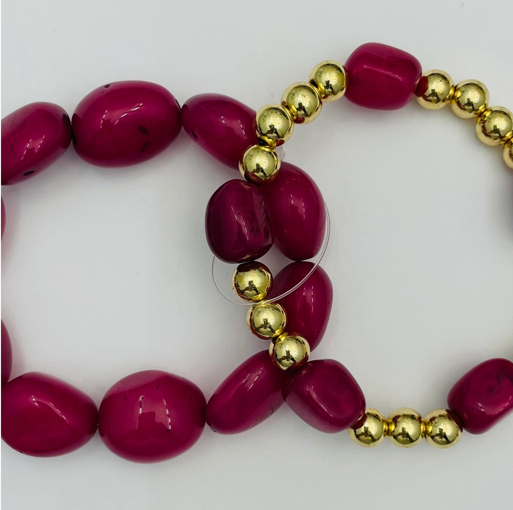Palmer Bracelet Set Fuschia