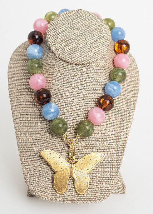Audra Necklace Pink