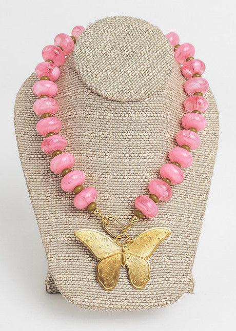 Orner Necklace Pink