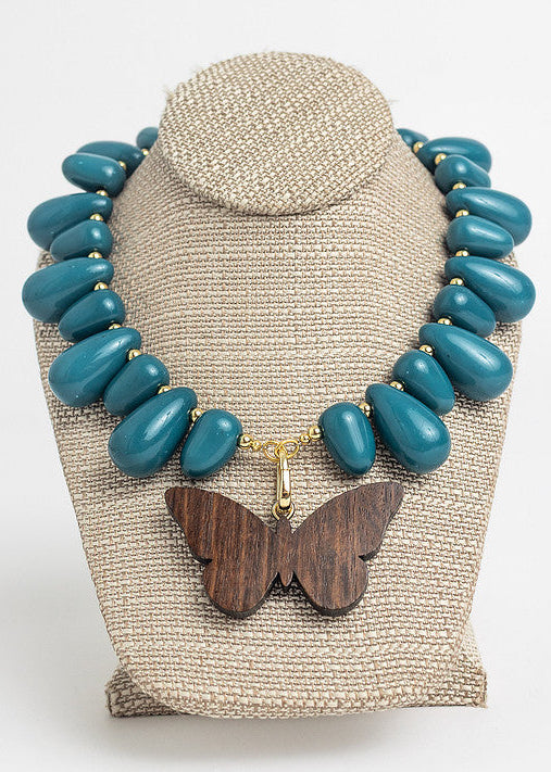 Wewers Necklace Peacock Teal