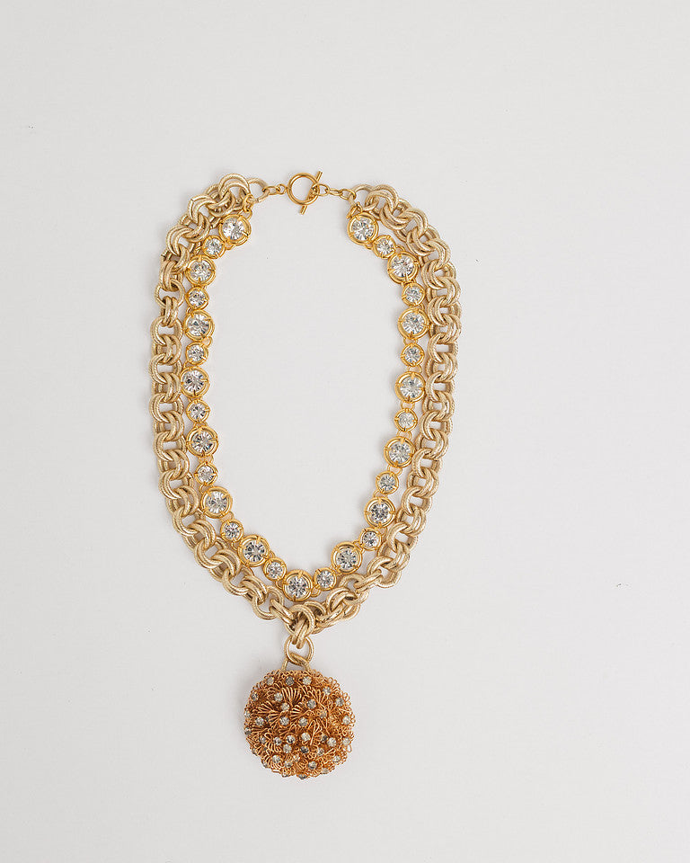 Grand Affair Antique Brooch Necklace