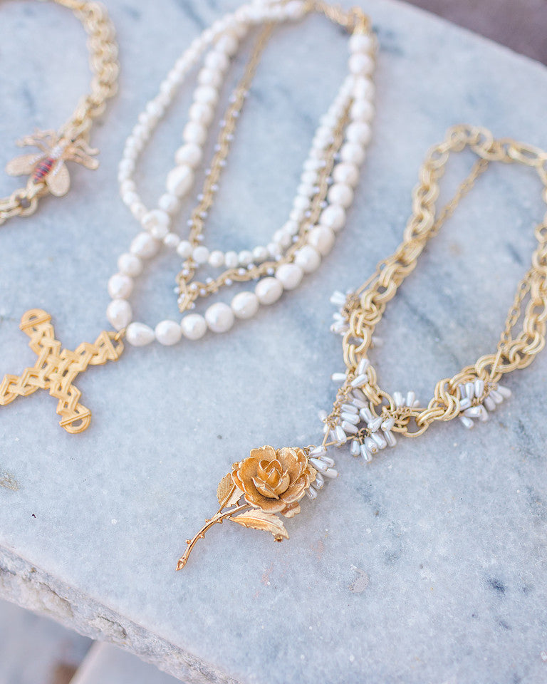 Sunday Best Antique Brooch Necklace