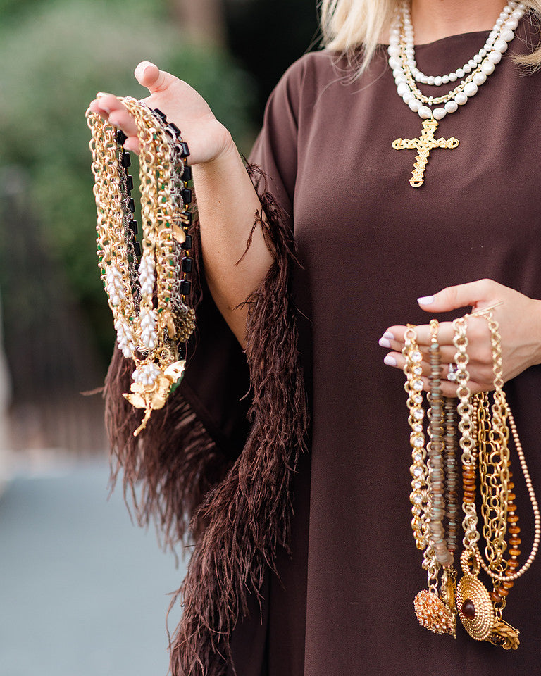 Sunday Best Antique Brooch Necklace