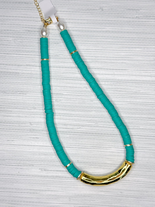 Grace Vinyl Necklace Torquoise
