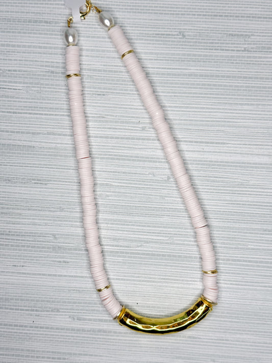 Grace Vinyl Necklace Blush