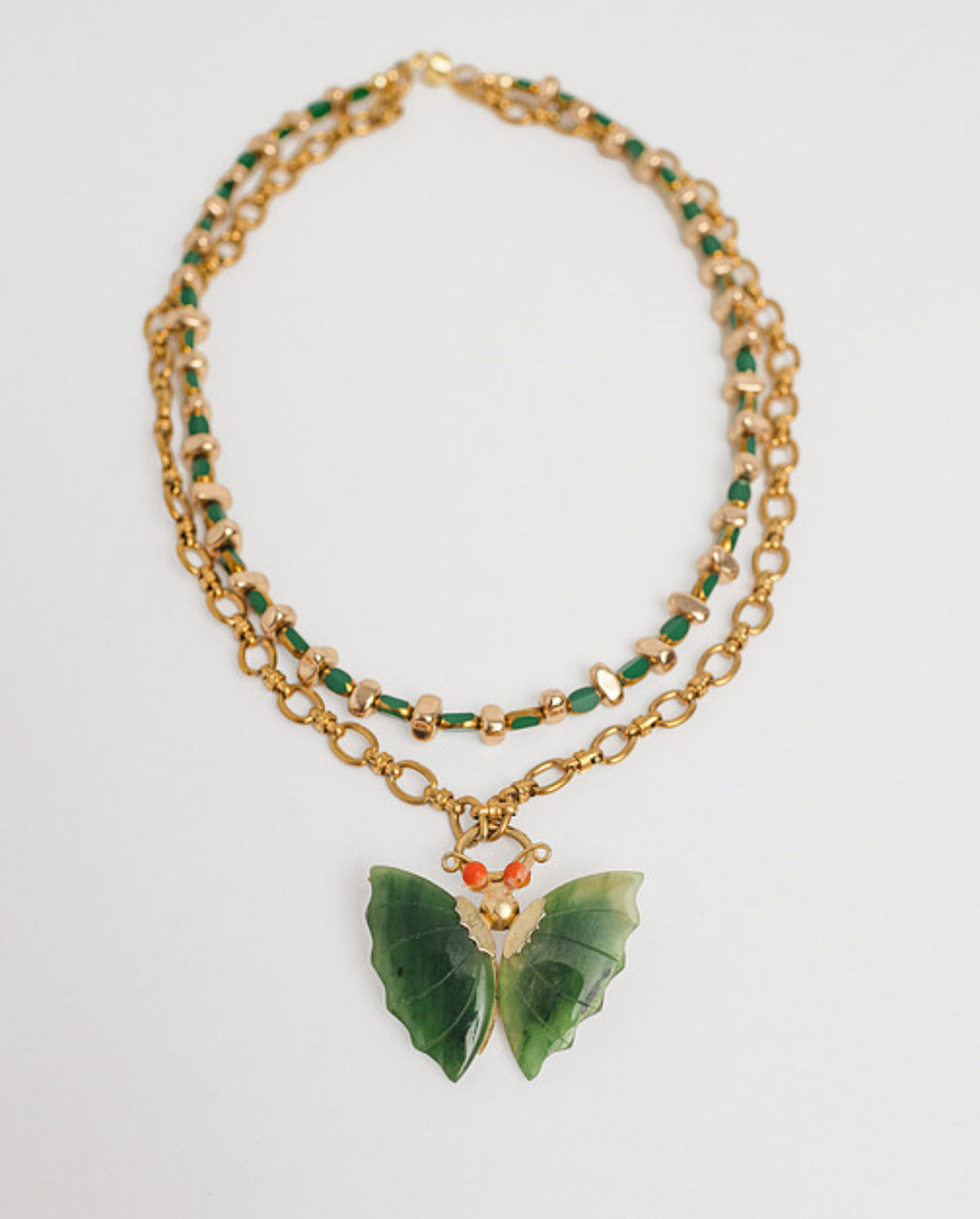 Garden Party Antique Brooch Necklace