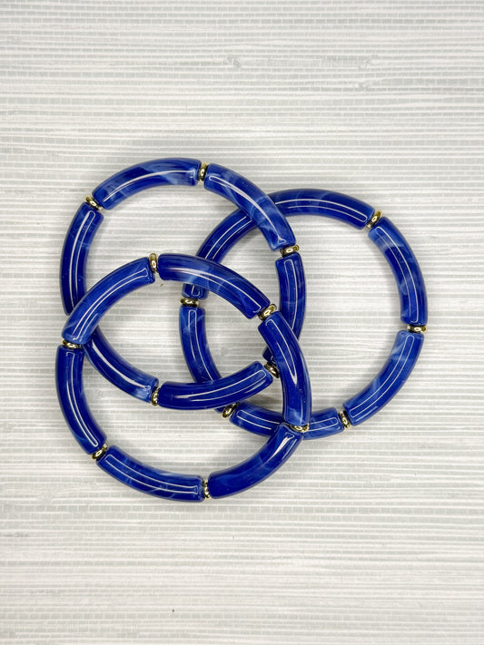 LJ Bracelet Stack Cobalt