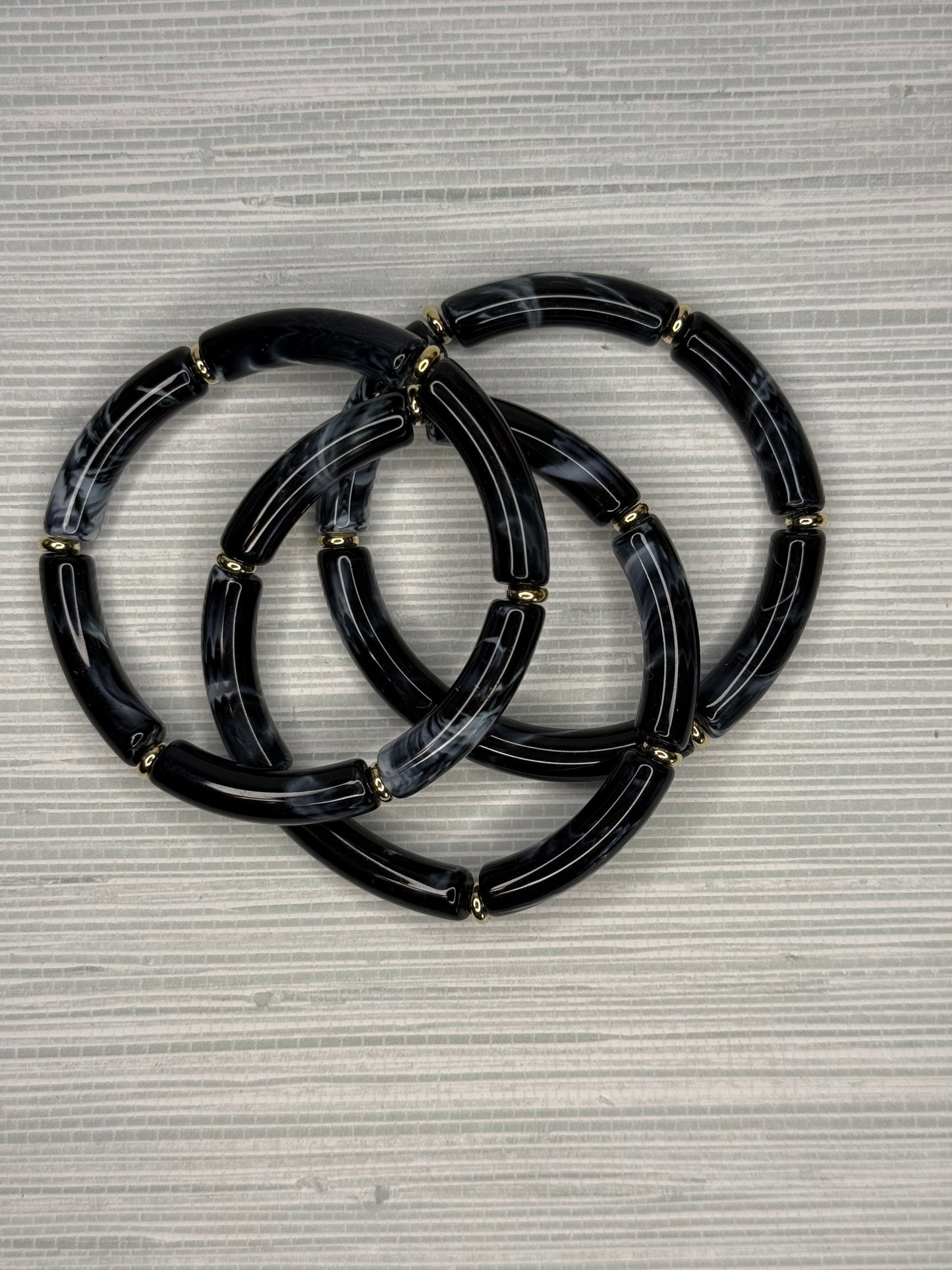 LJ Bracelet Stack Onyx