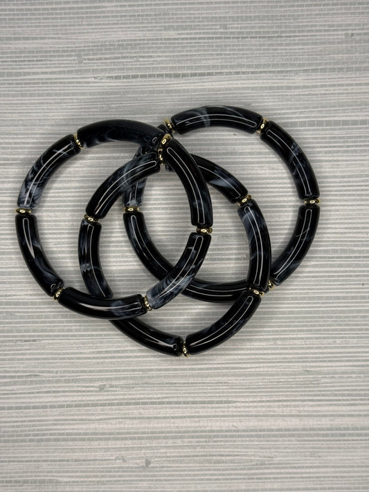 LJ Bracelet Stack Onyx