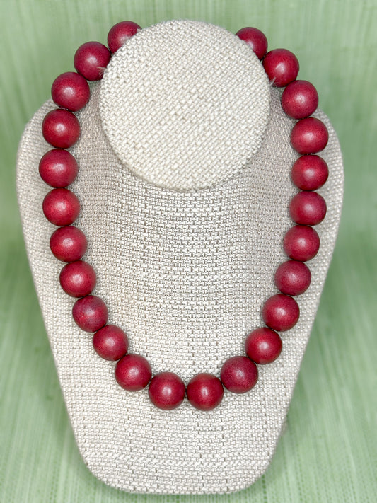 Gumball Necklace Cherry Red