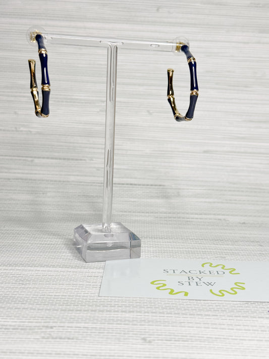 Sally Earrings Navy