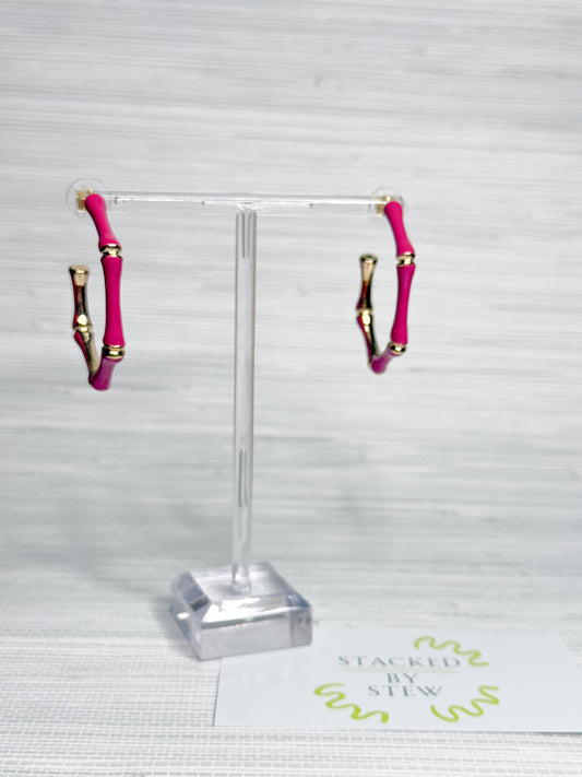 Sally Earrings Fuchsia