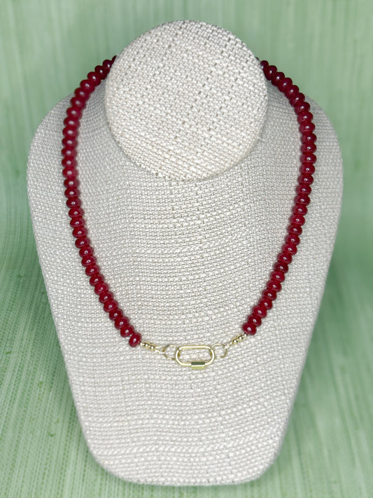 Candy Bead Necklace Crimson