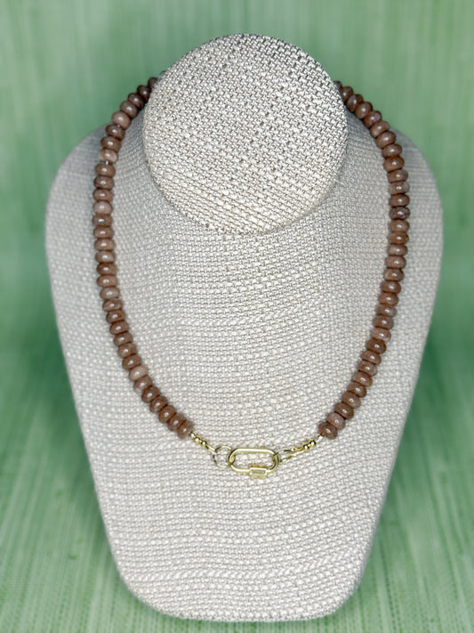 Candy Bead Necklace Butter Brown