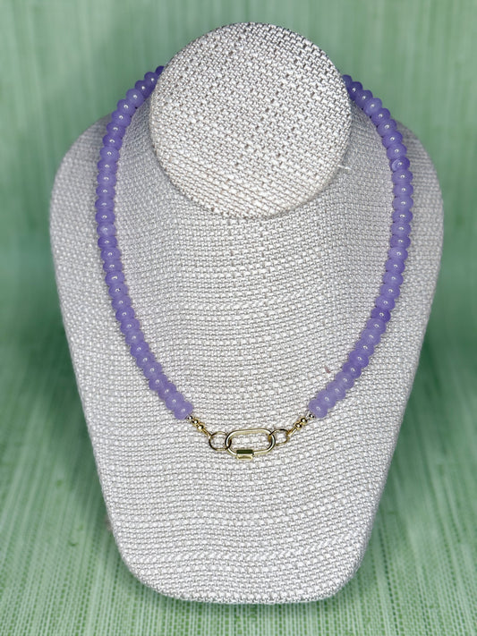 Candy Bead Necklace Purple