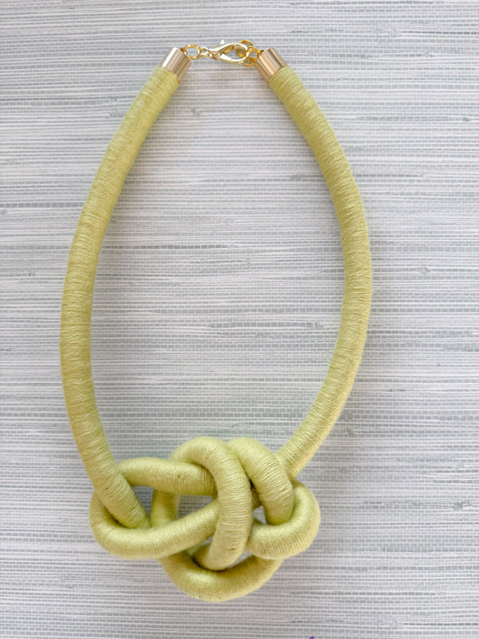 Knotty Necklace Lemon Lime