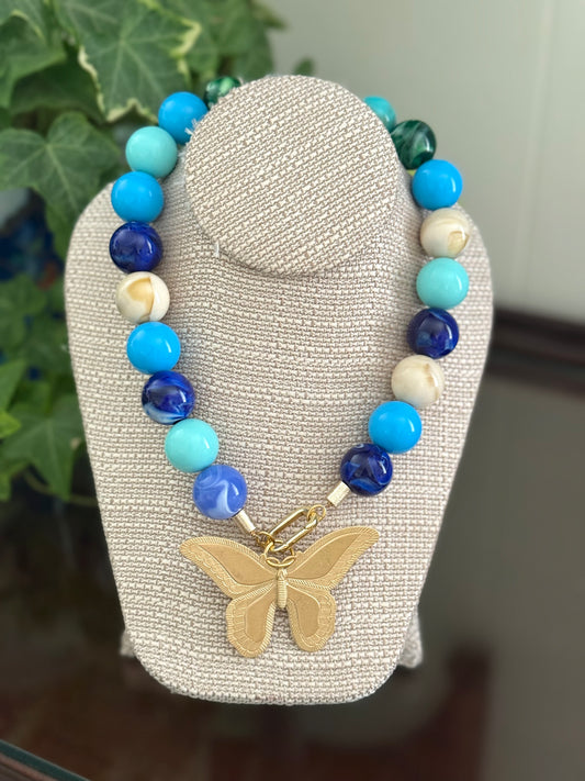 Harrington Necklace Blue Multi