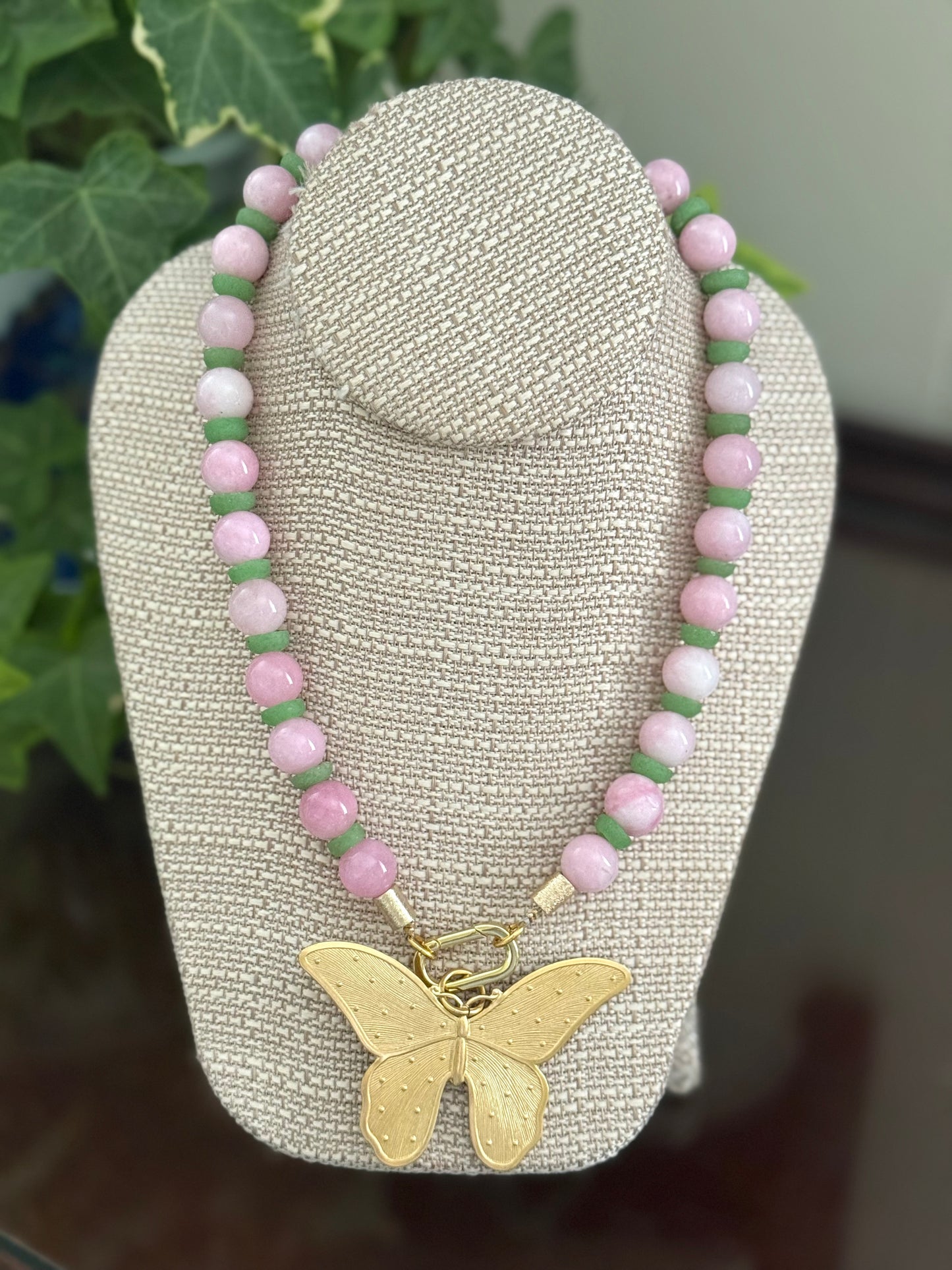 Herndon Necklace Pink/Green