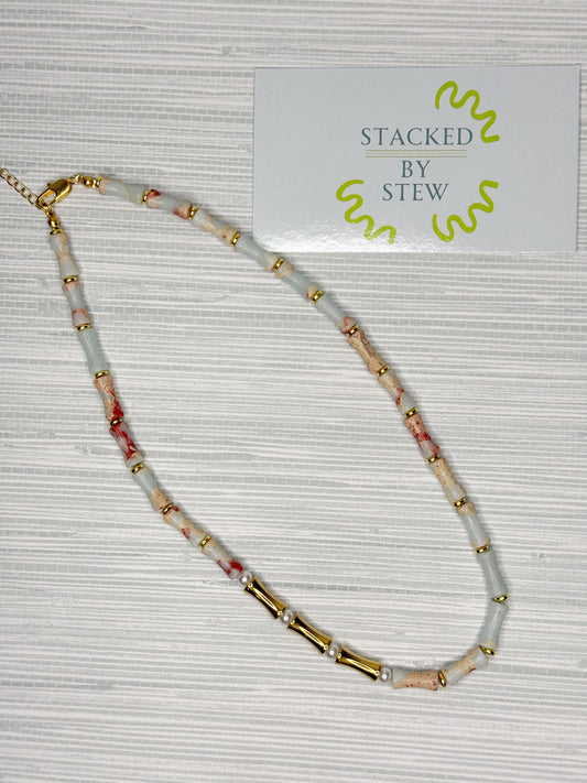 Bella Bamboo Necklace Quartz