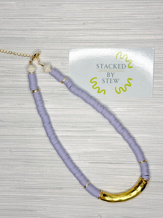 Grace Vinyl Necklace Lavender