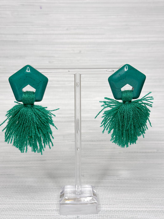 Luca Earrings Green