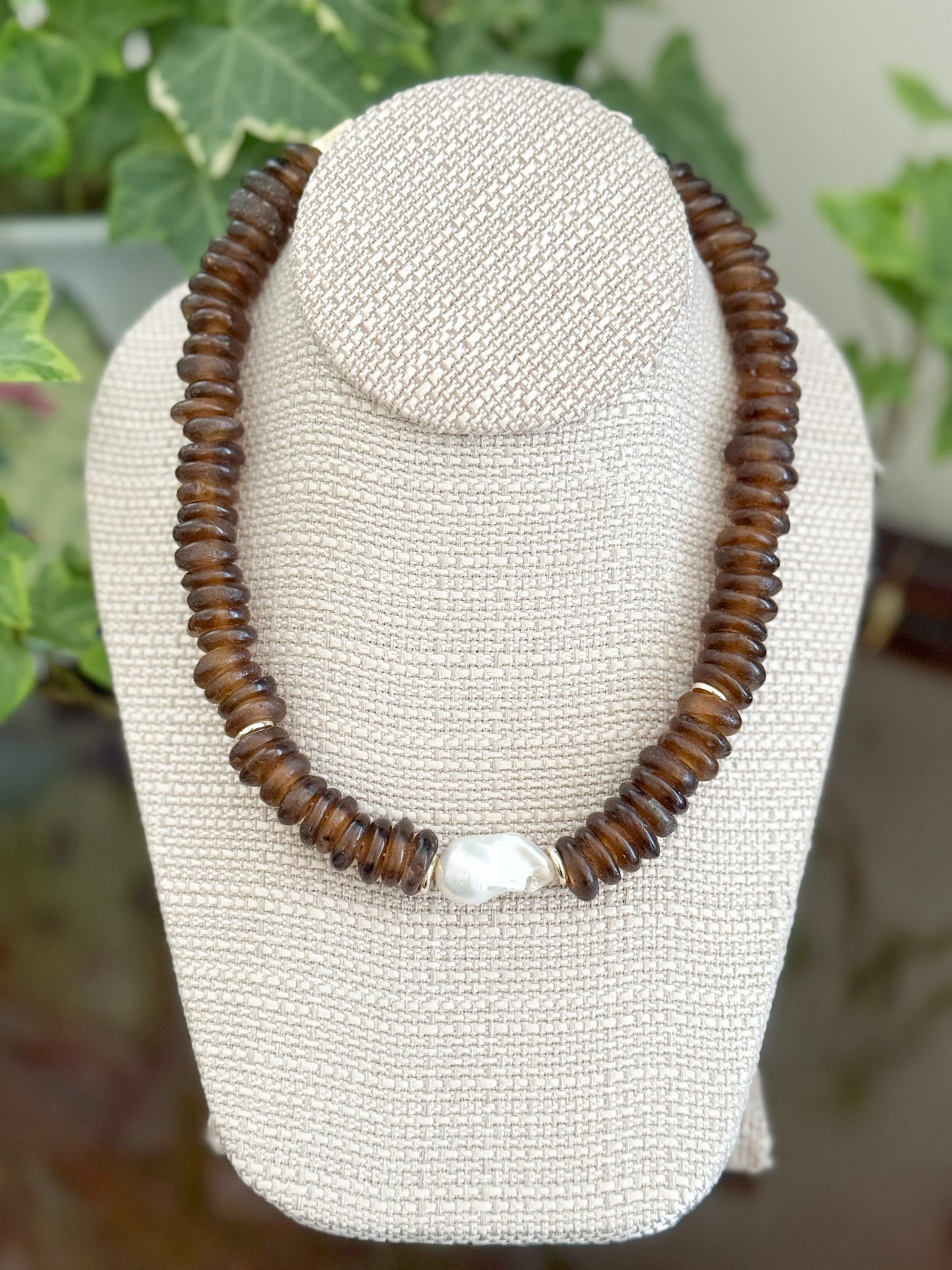 Bowen Necklace Seaglass Chocolate *WHOLESALE*