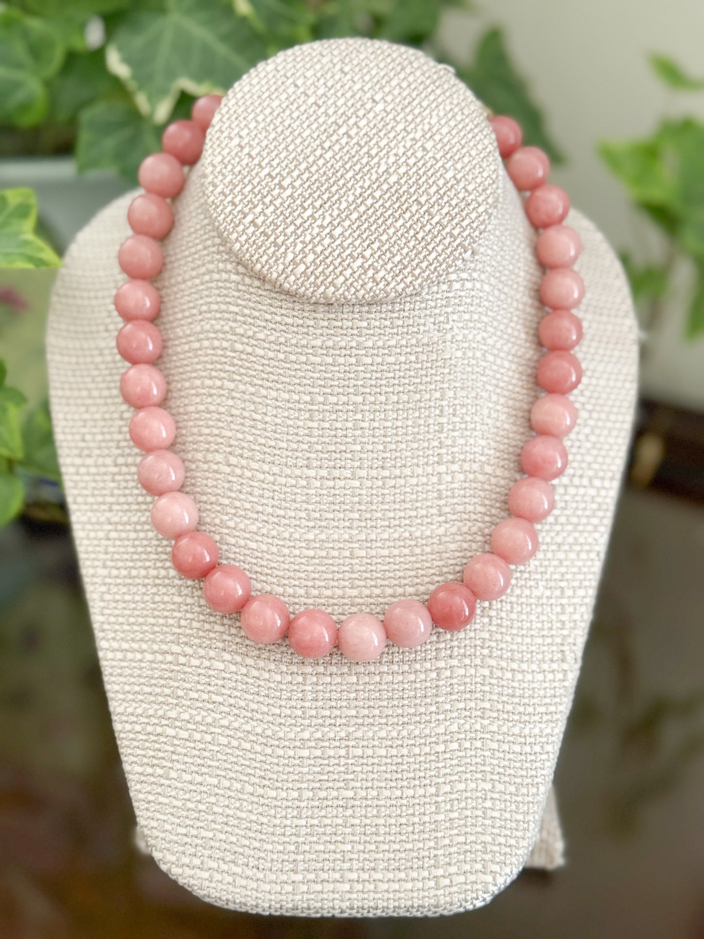Quartz Gumball Necklace Rosé Pink