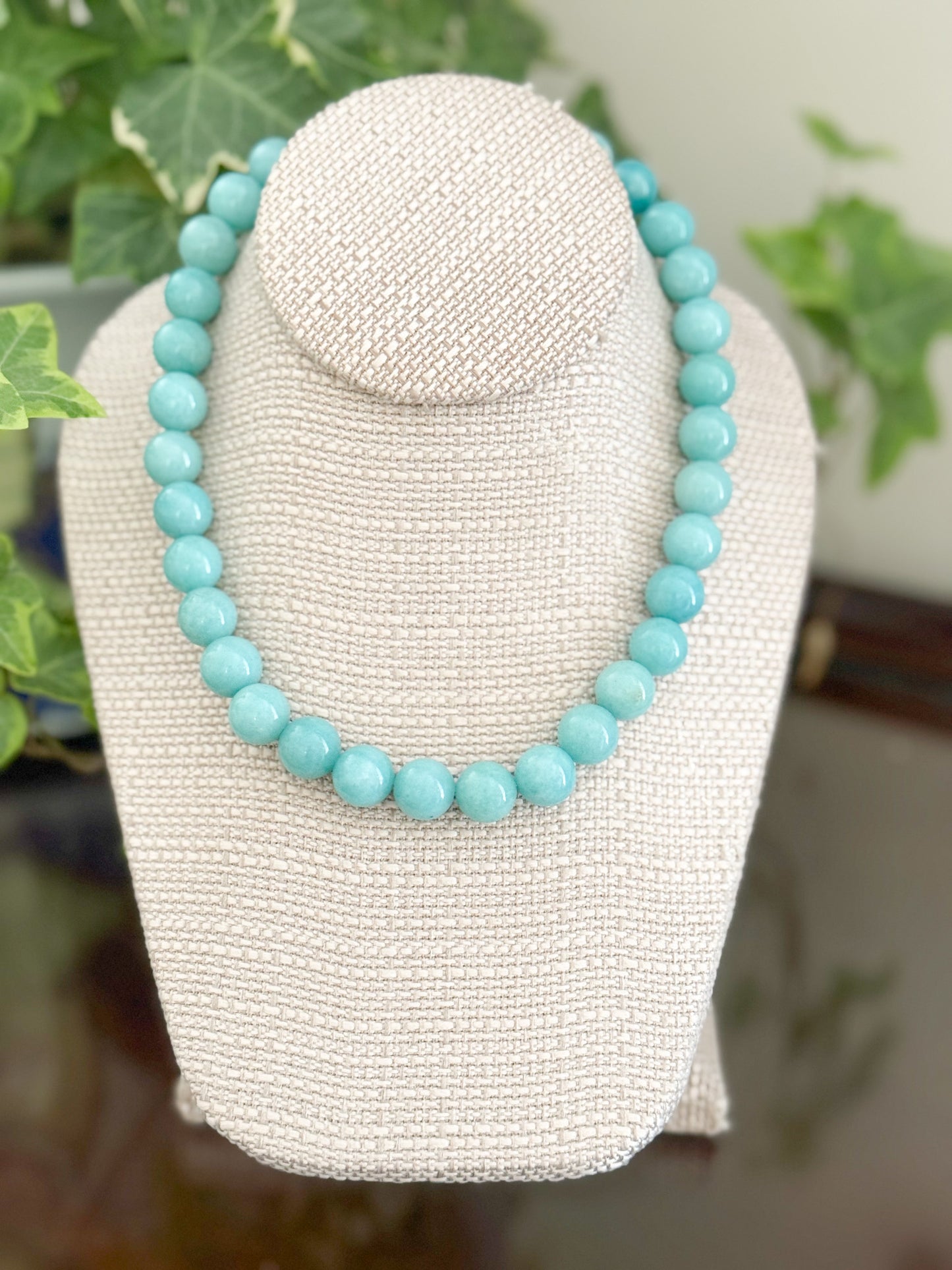 Quartz Gumball Necklace Turquoise Blue