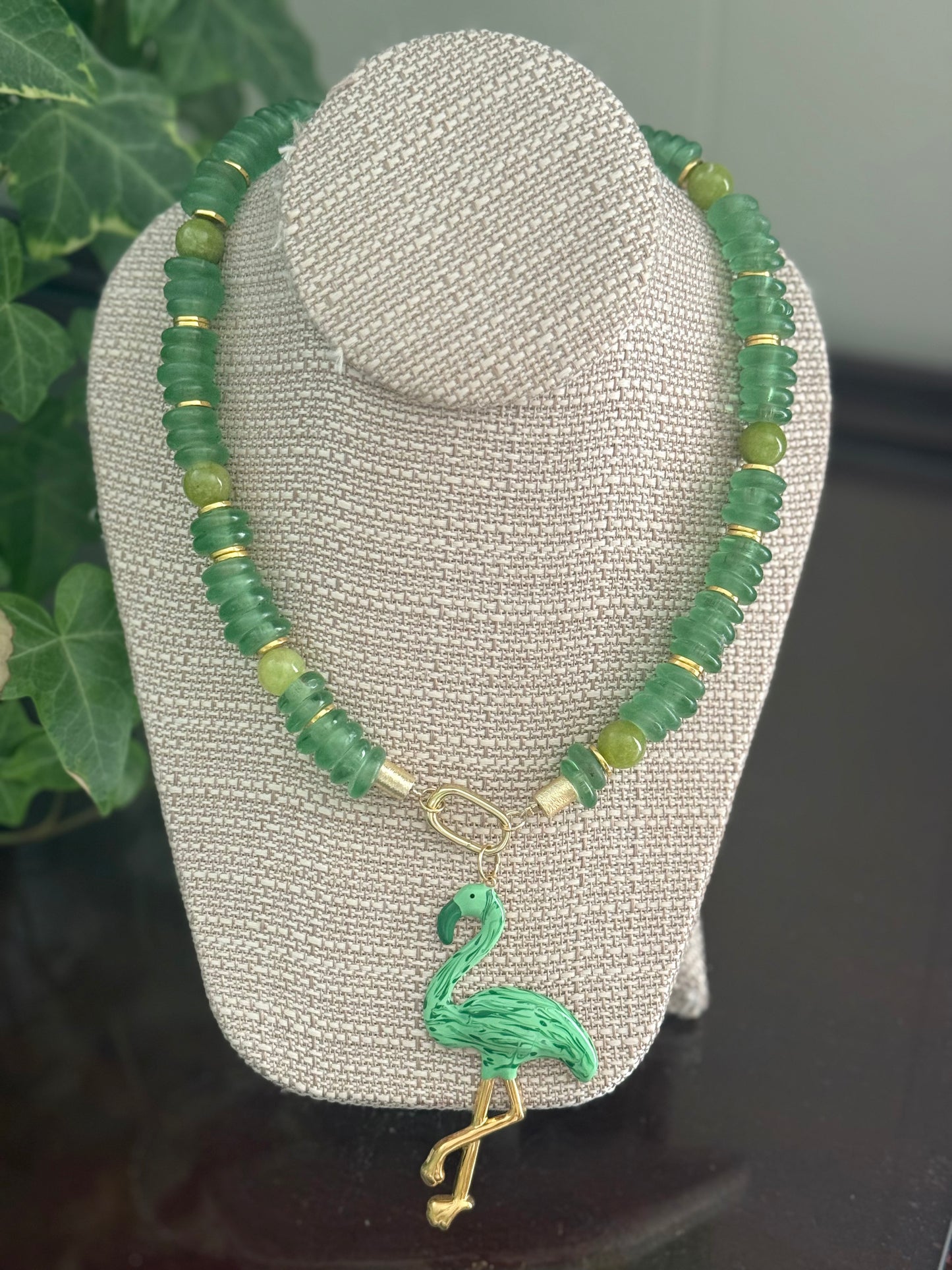 Lauren Necklace Green Seaglass